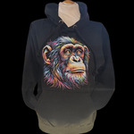 RAINBOW CHIMP HOODIE BLACK